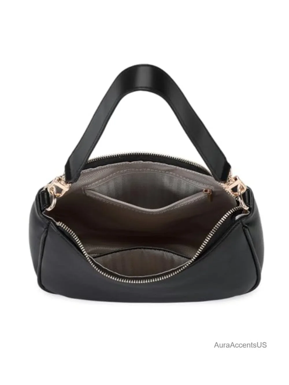 Shoulder Bag Hobo Tote Handbag Mini Clutch Purse PU Leather Zipper